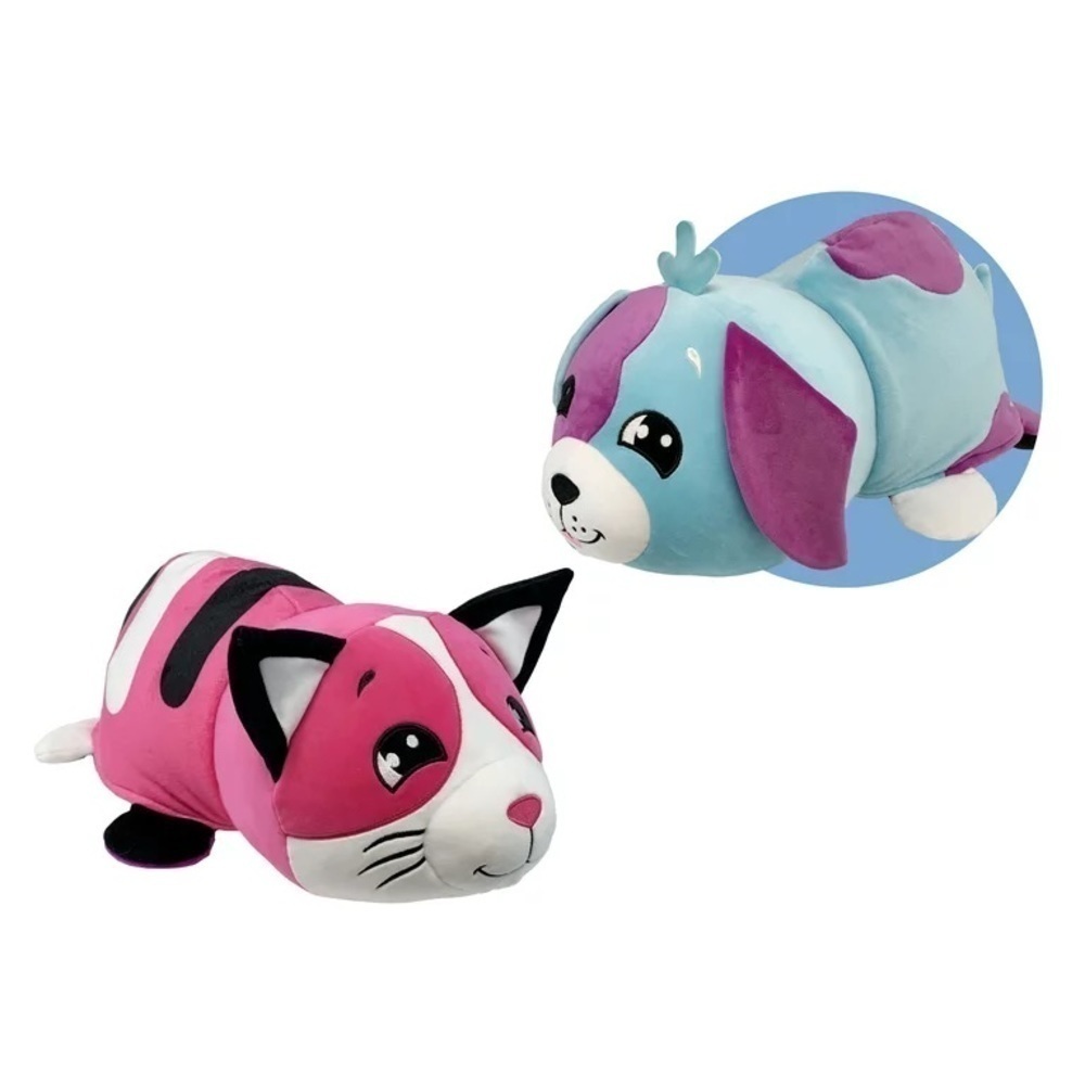 Flip A Zoo Phinney Kitty & Mickey Puppy 2-in-1 pillow